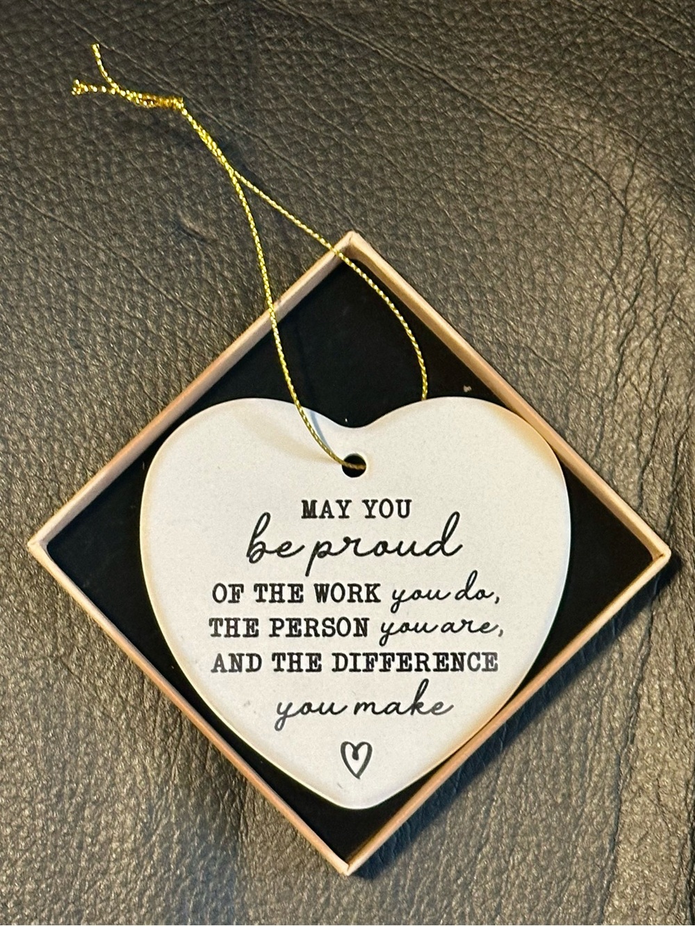 Heart Ceramic Inspirational Ornament